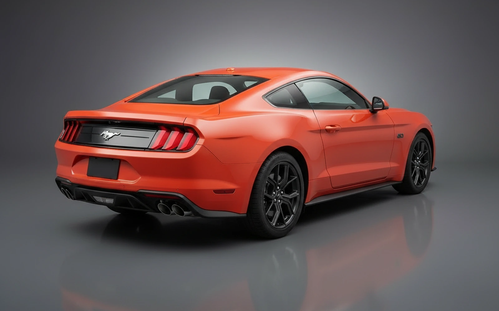 Ford Mustang Black Naranja 2025 — interior dashboard