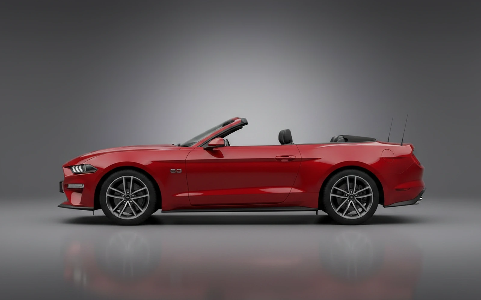 Ford Mustang GT Convertible Red 2024 — exterior rear view