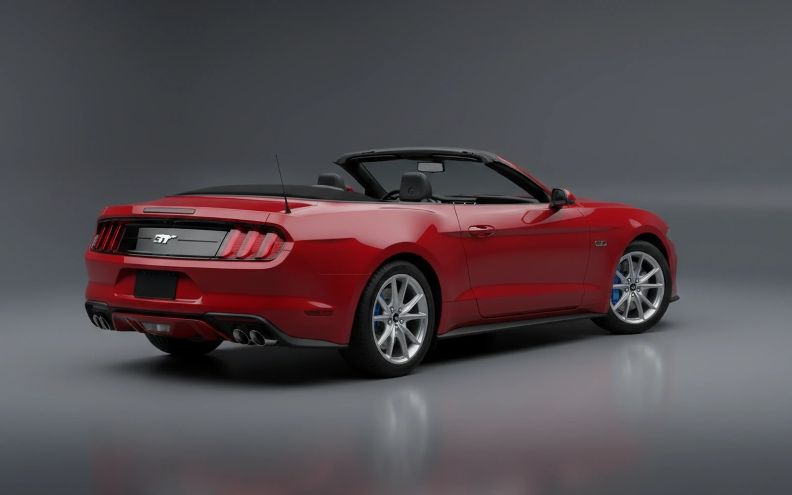 Ford Mustang Convertible Rojo 2026 — interior dashboard