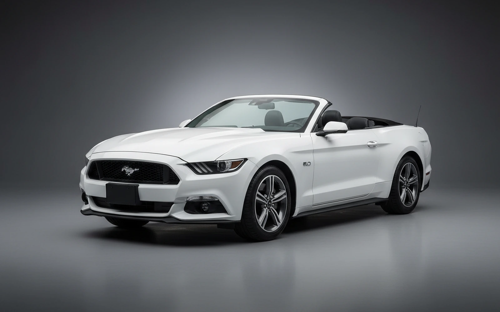 Ford Mustang Convertible White 2022 for rent in Miami — exterior front view