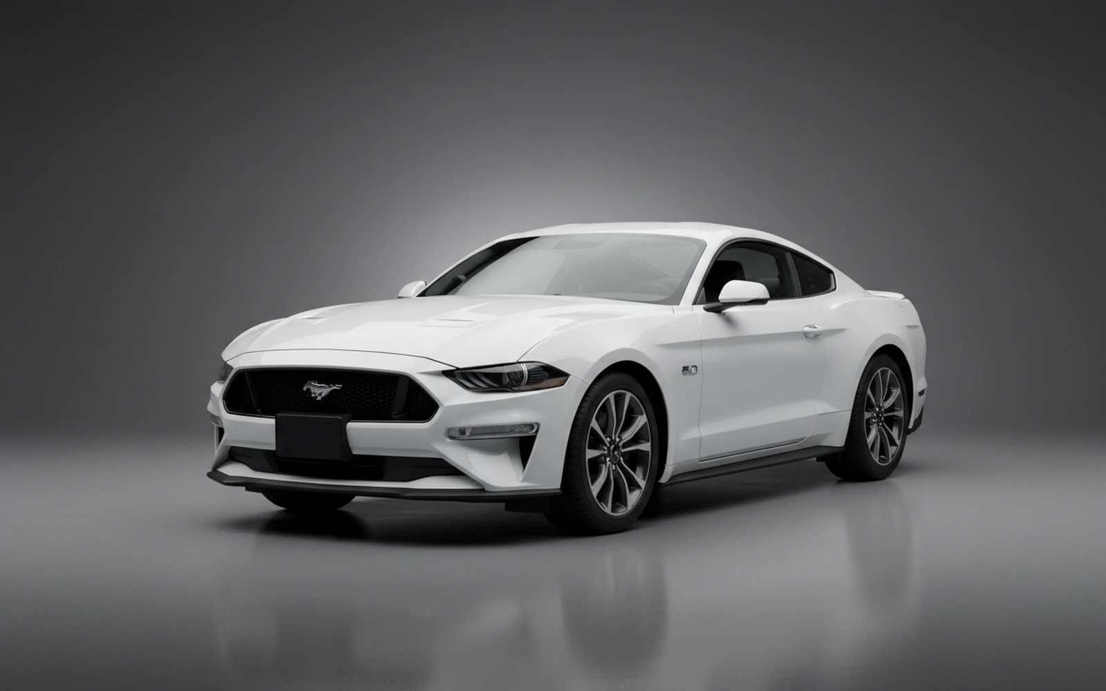 Ford Mustang Black White 2024 for rent in Miami — exterior front view