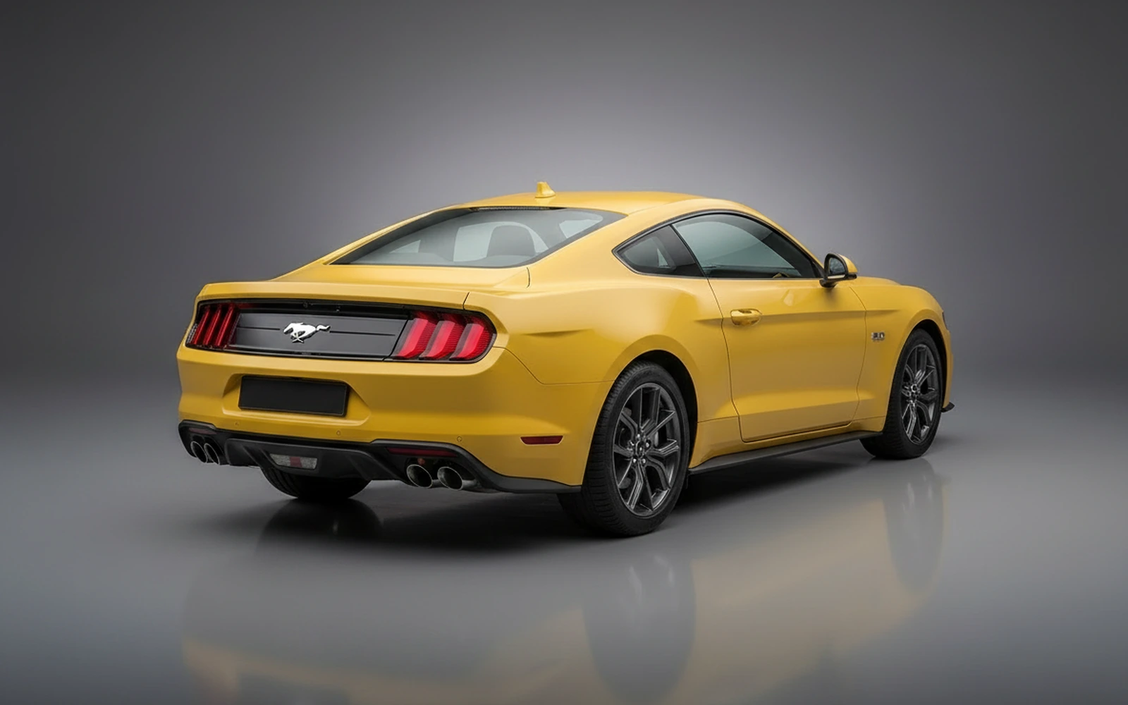 Ford Mustang Black Amarillo 2026 — interior dashboard