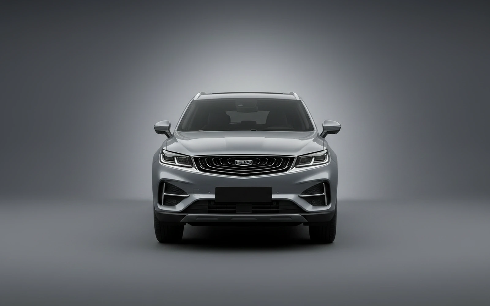 Geely Tugella Grey 2024 — exterior side view