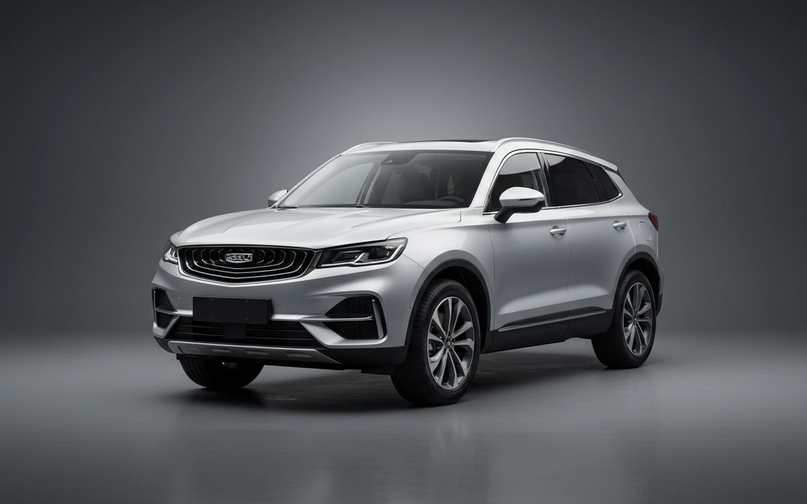 Geely Tugella GF Silver 2024 for rent in Miami — exterior front view