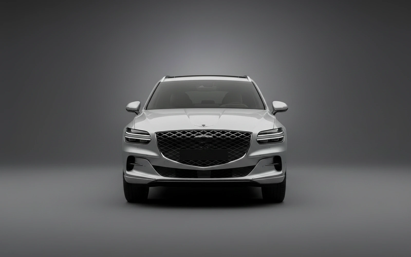 Genesis GV70 Silver 2023 — exterior side view