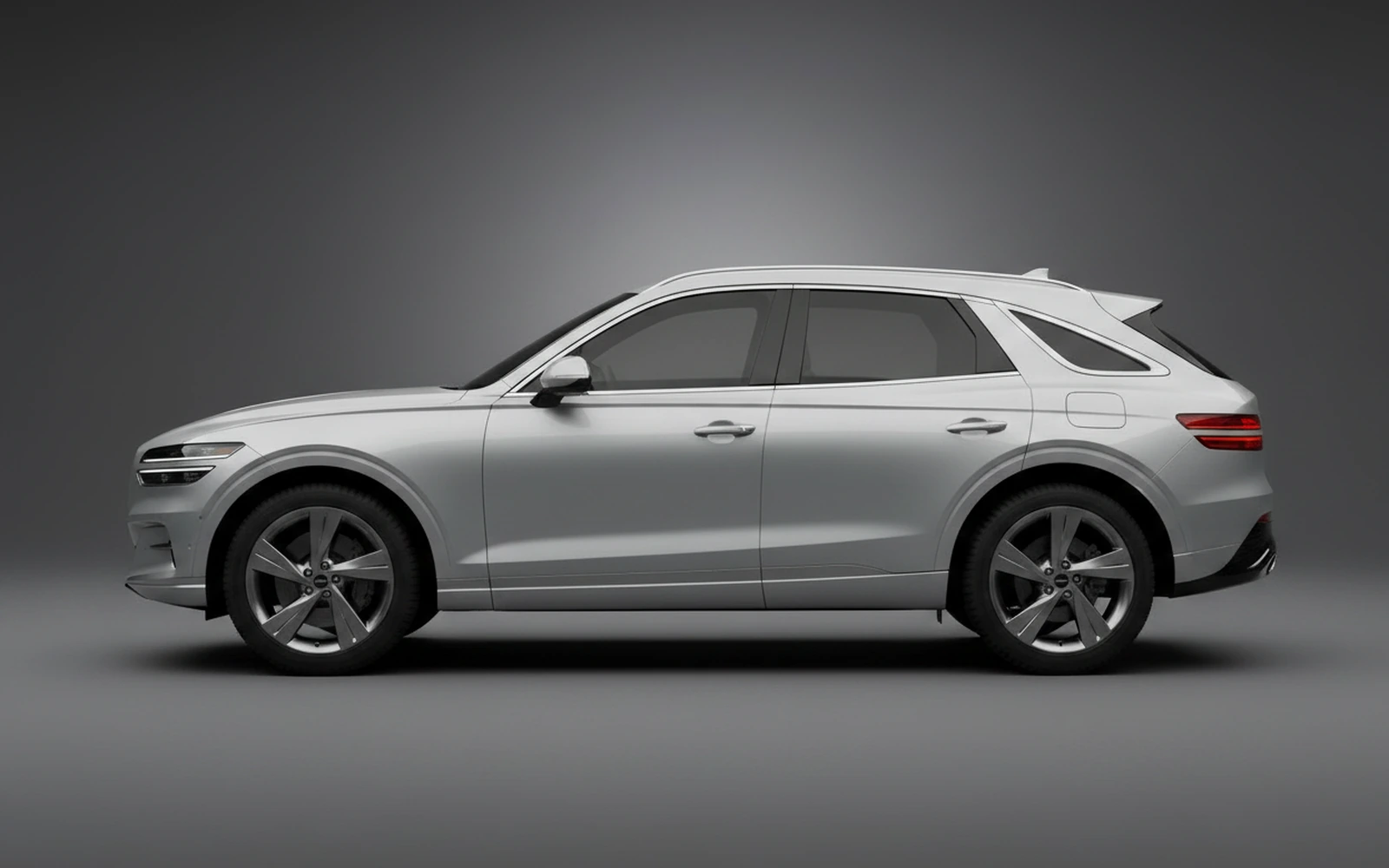 Genesis GV70 Silver 2023 — exterior rear view