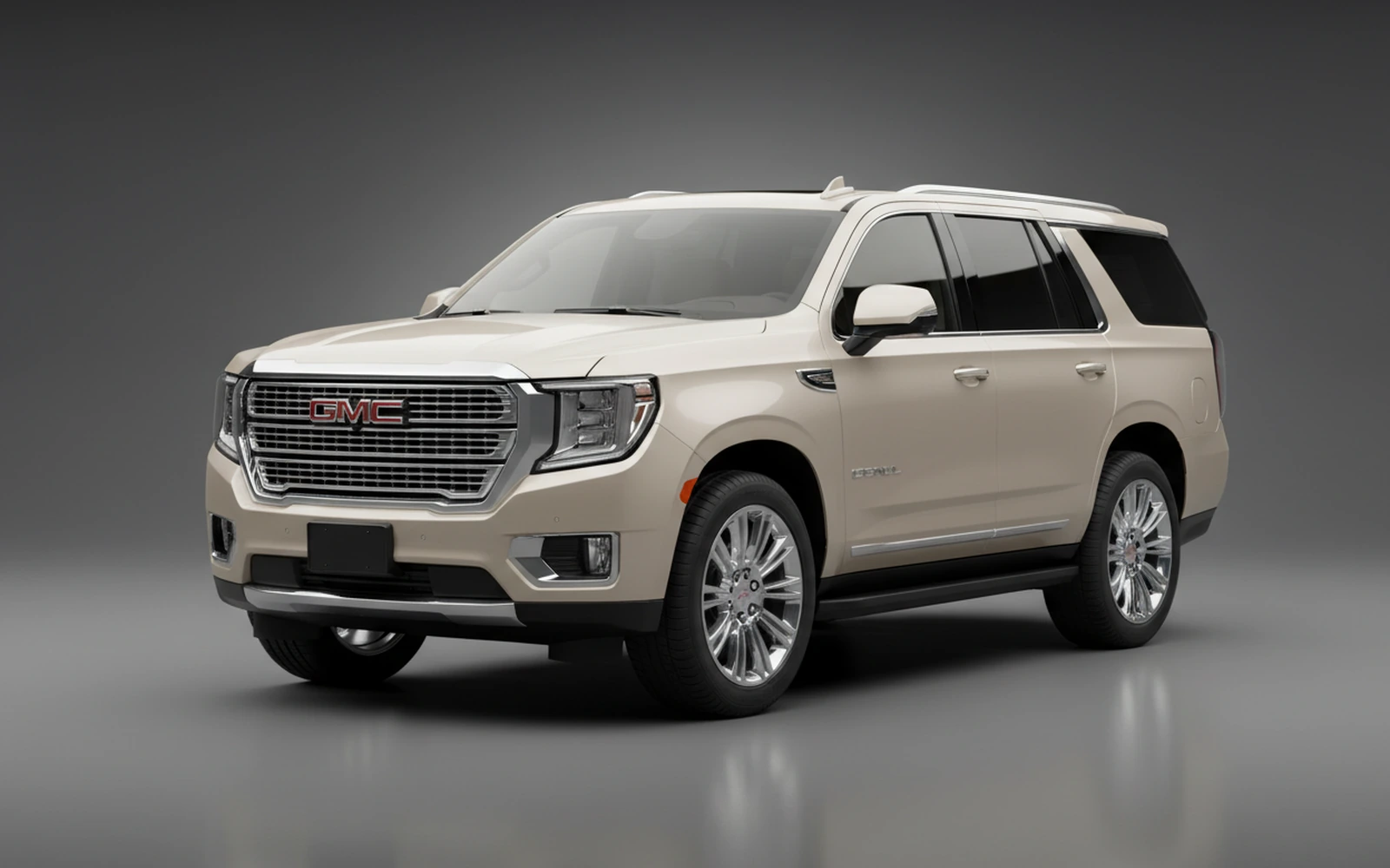 GMC Yukon Denali Beige 2024 for rent in Miami — exterior front view