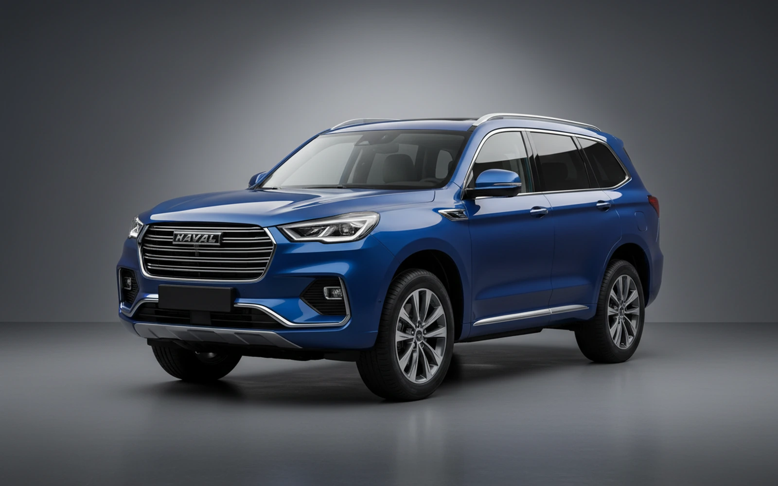 Haval H9 Blue 2025 for rent in Miami — exterior front view