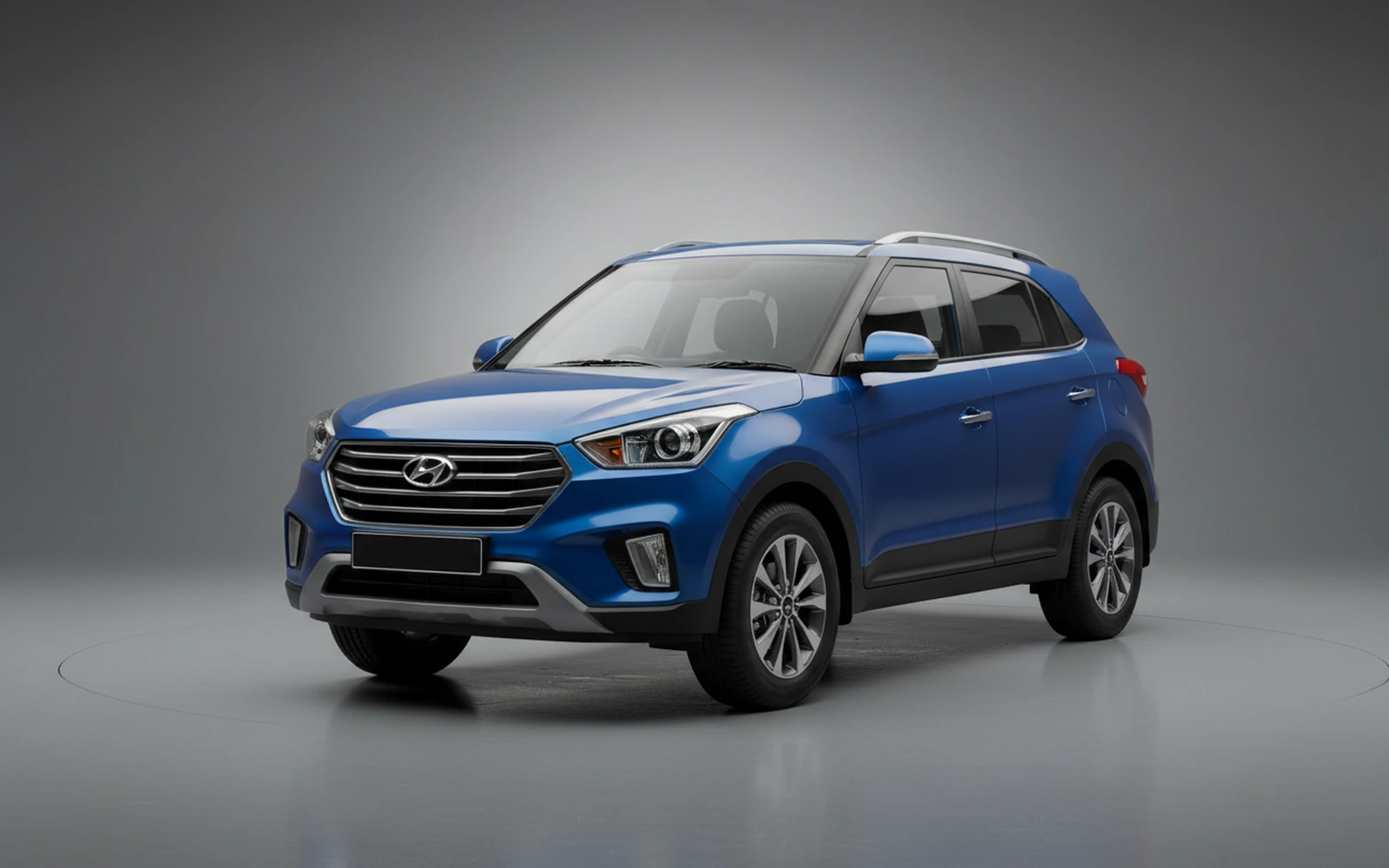 Hyundai Creta Blue 2025 for rent in Miami — exterior photo