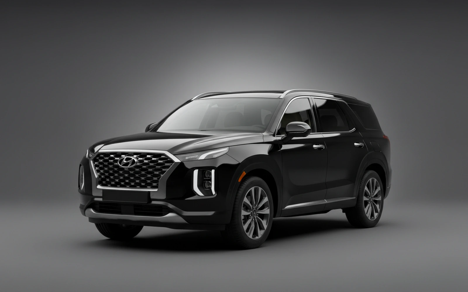Hyundai Palisade Black 2025 for rent in Miami — exterior photo