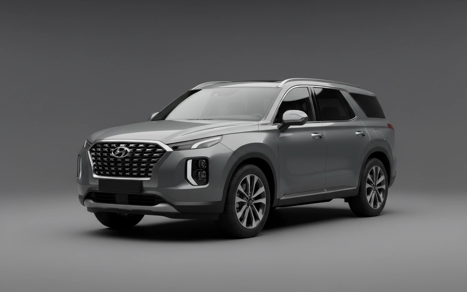 Hyundai Palisade Grey 2025 for rent in Miami — exterior front view