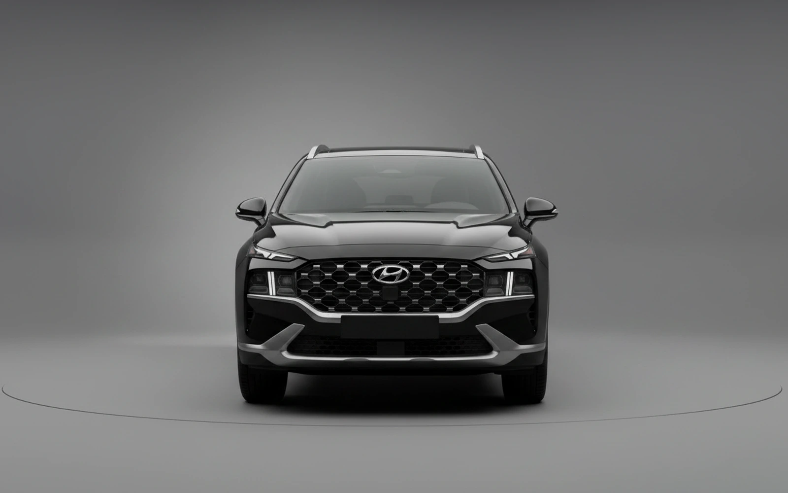 Hyundai Santa Fe Black 2024 — exterior side view