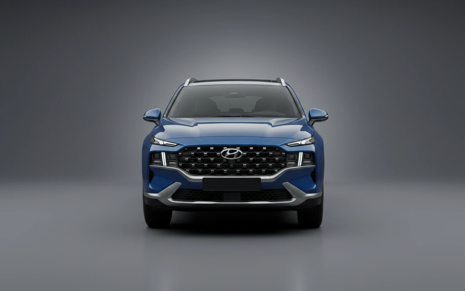 Hyundai Santa Fe Blue 2025 — exterior side view