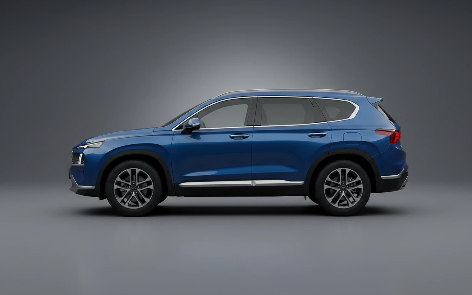 Hyundai Santa Fe Blue 2025 — exterior rear view