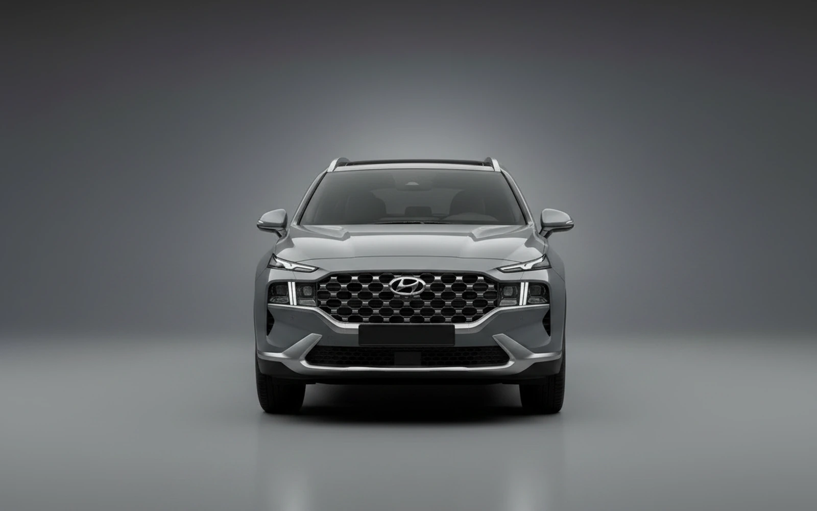 Hyundai Santa Fe Grey 2025 — exterior side view