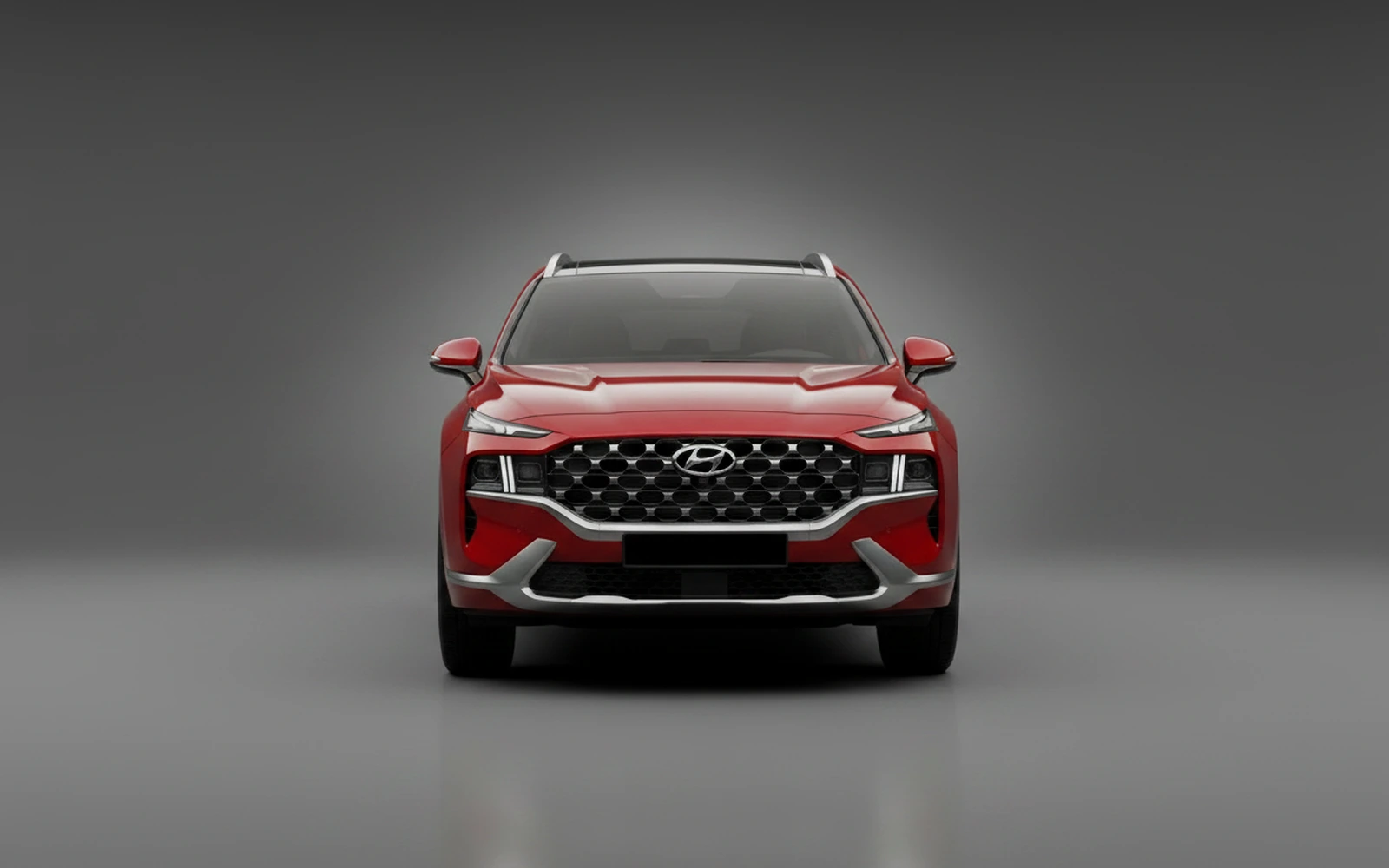Hyundai Santa Fe Red 2024 — exterior side view