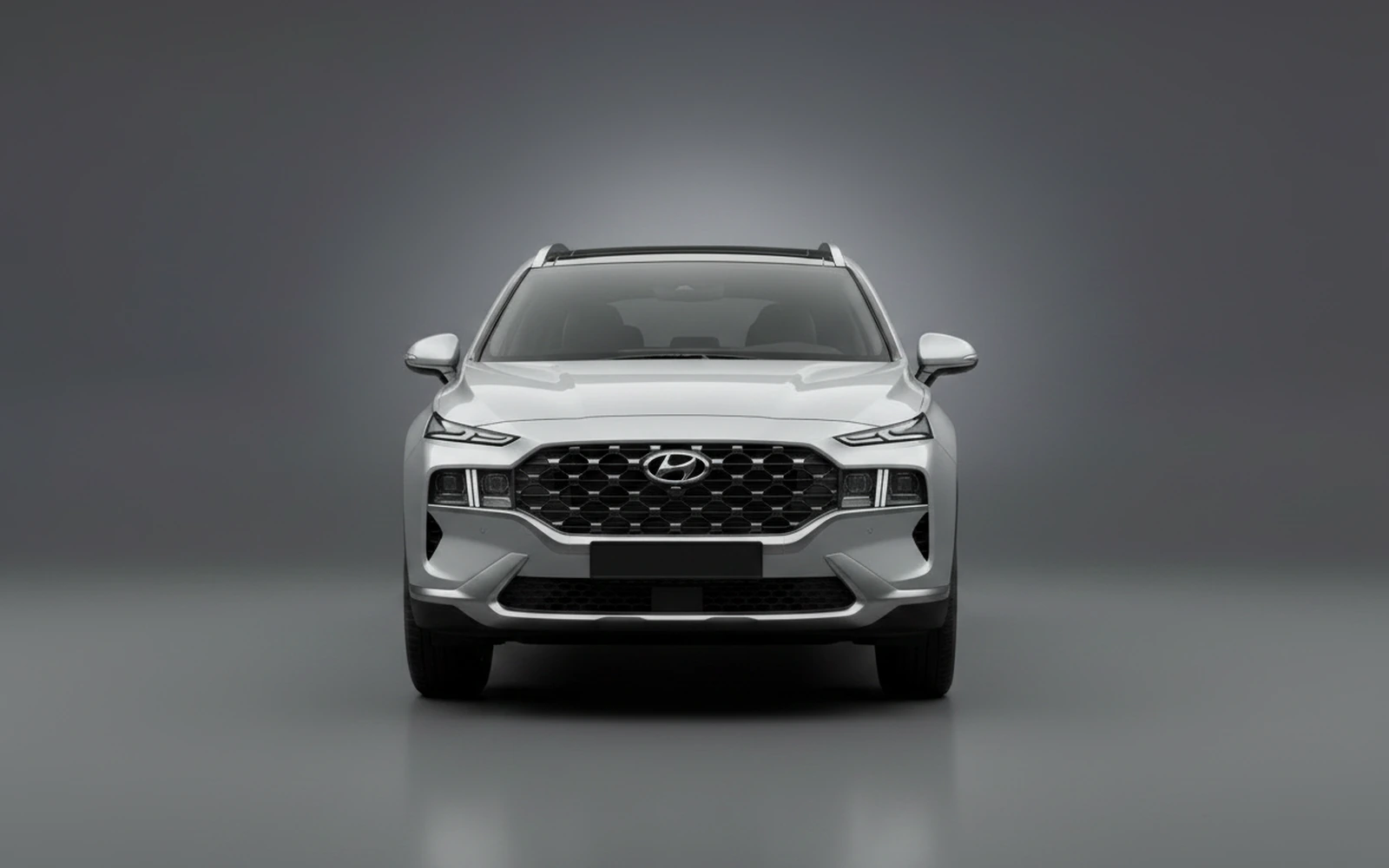 Hyundai Santa Fe Silver 2024 — exterior side view