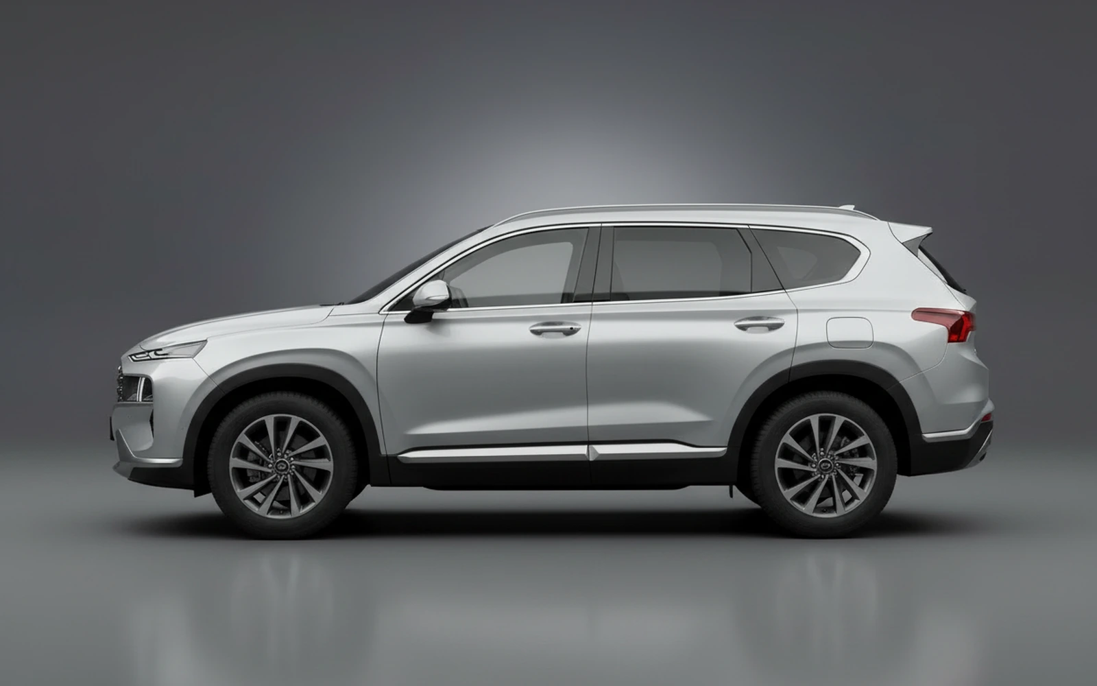 Hyundai Santa Fe Silver 2024 — exterior rear view