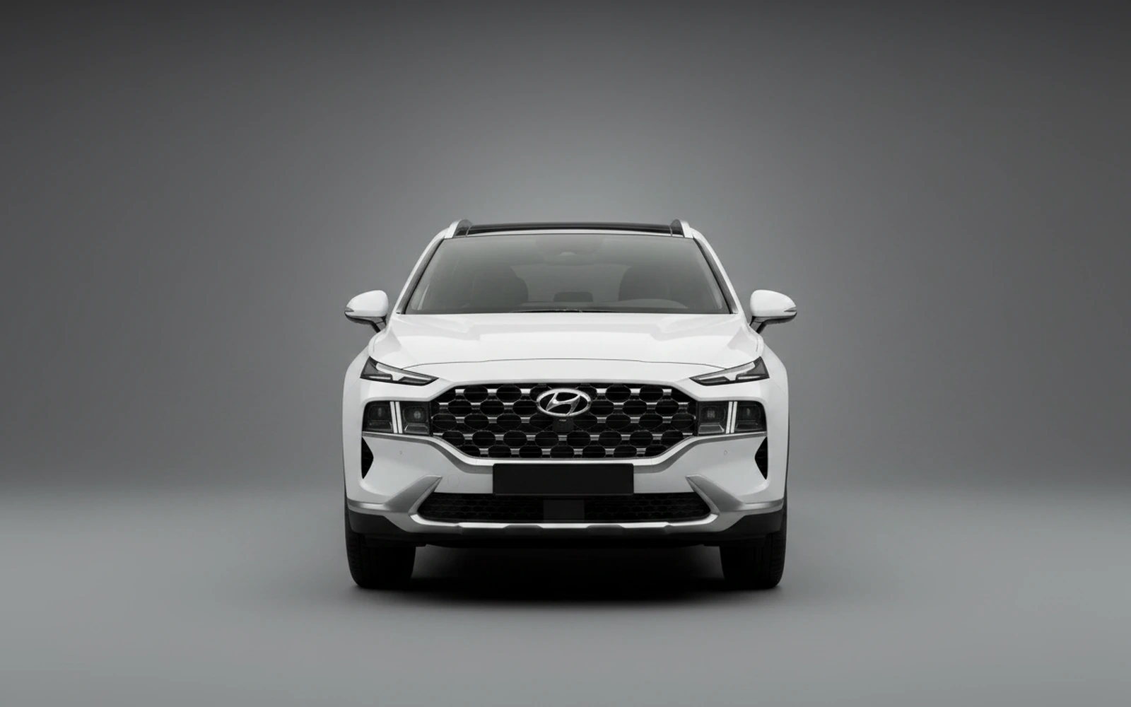 Hyundai Santa Fe White 2025 — exterior side view