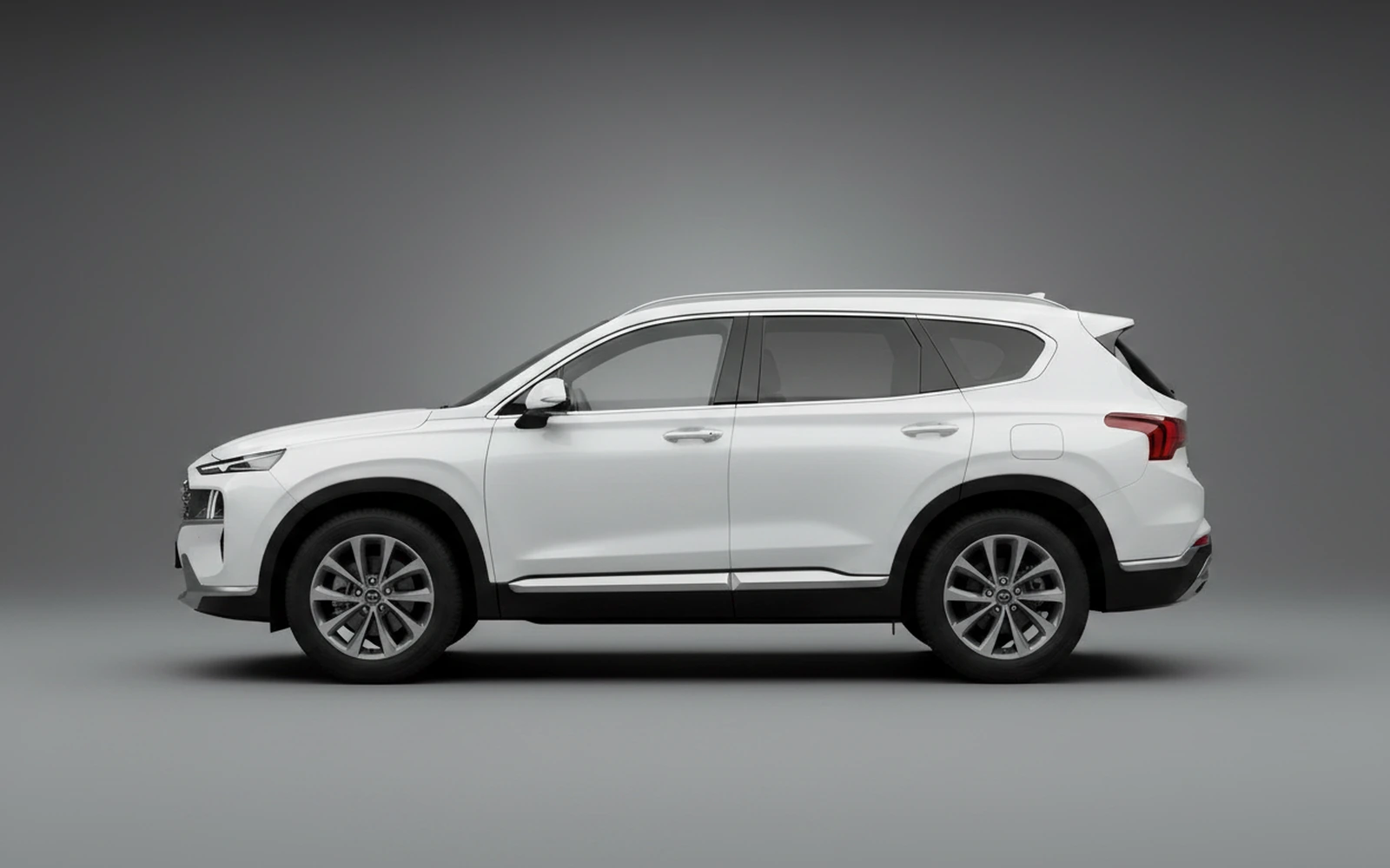 Hyundai Santa Fe White 2025 — exterior rear view