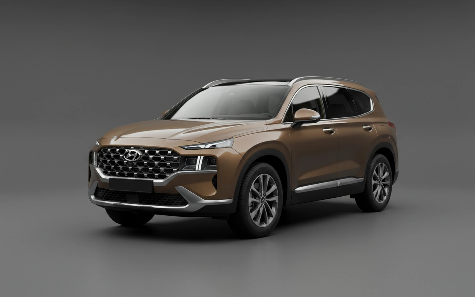 Hyundai Santa Fe Bronze 2025 for rent in Miami — exterior photo