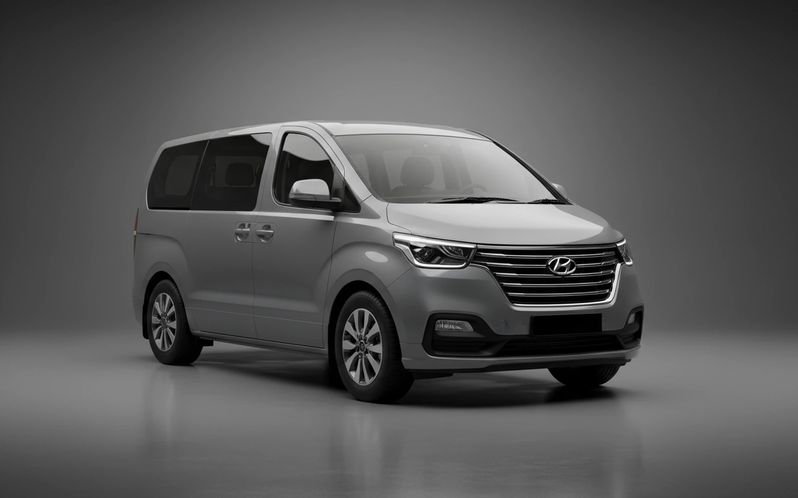 Hyundai Staria Grey 2023 for rent in Miami — exterior front view