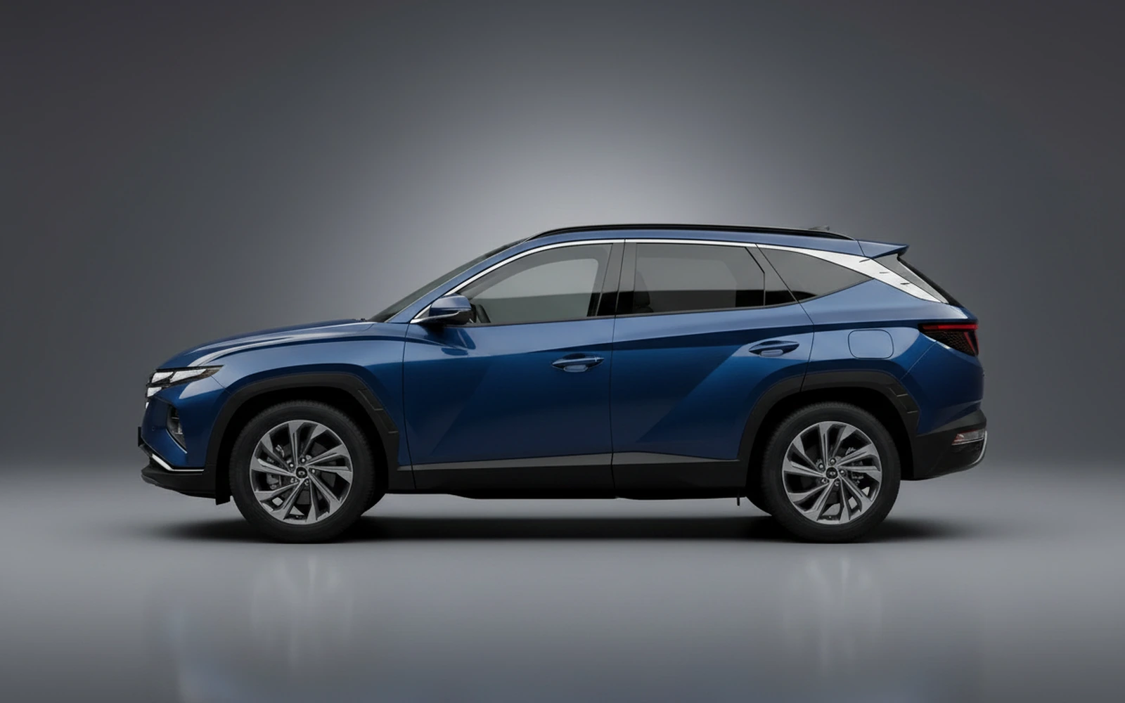 Hyundai Tucson Blue 2025 — exterior rear view