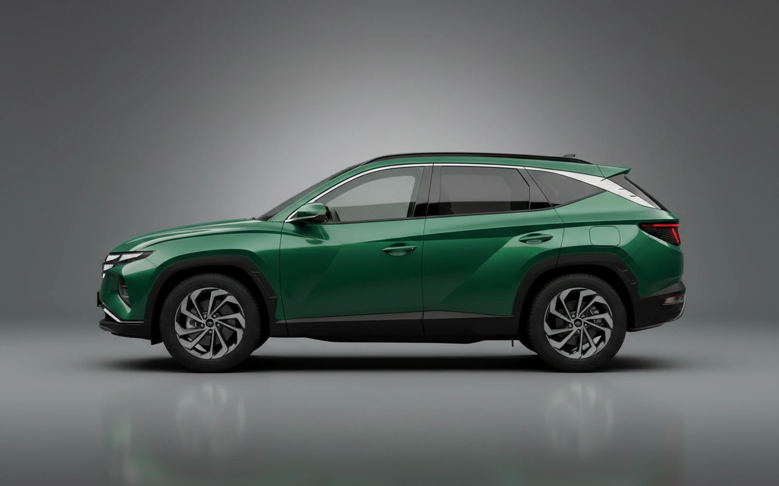 Hyundai Tucson Green 2025 — exterior rear view