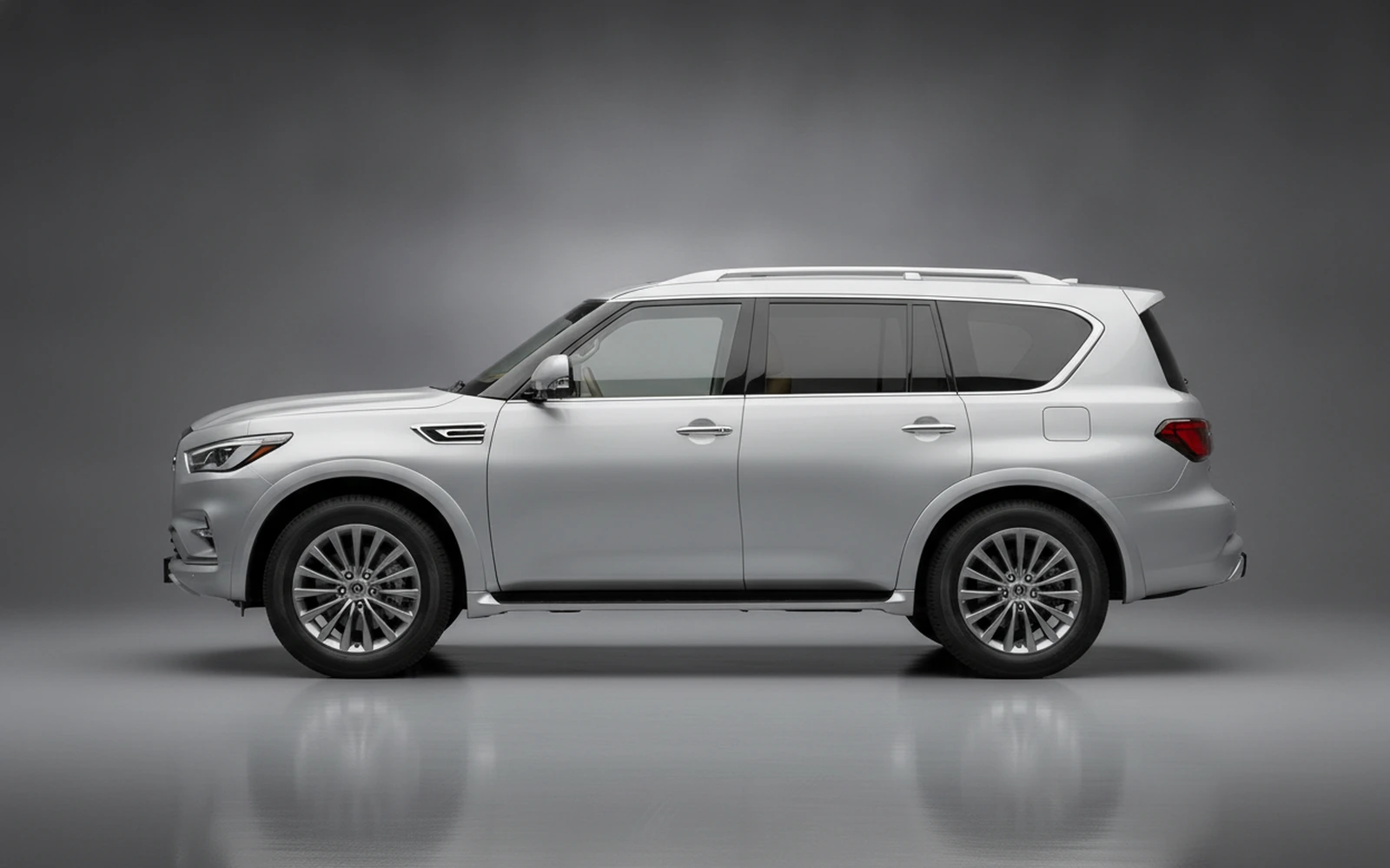 Infiniti Qx 80 Silver 2022 — exterior rear view