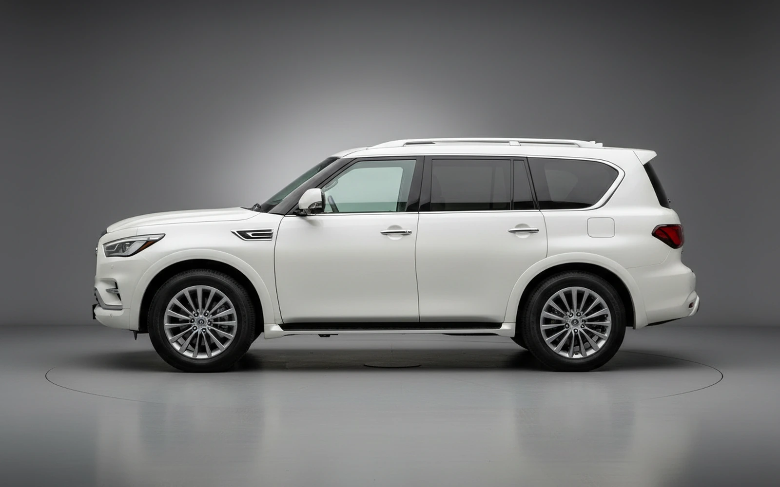Infiniti Qx 80 White 2022 — exterior rear view