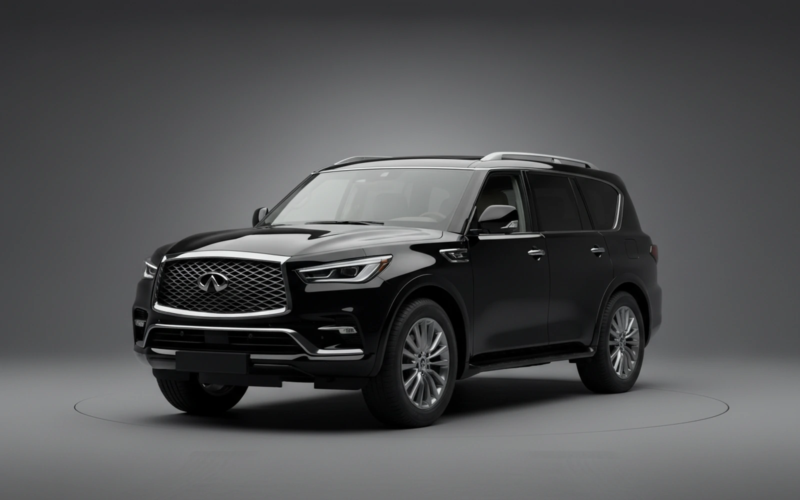 Infiniti Qx80 Black 2025 for rent in Miami — exterior photo
