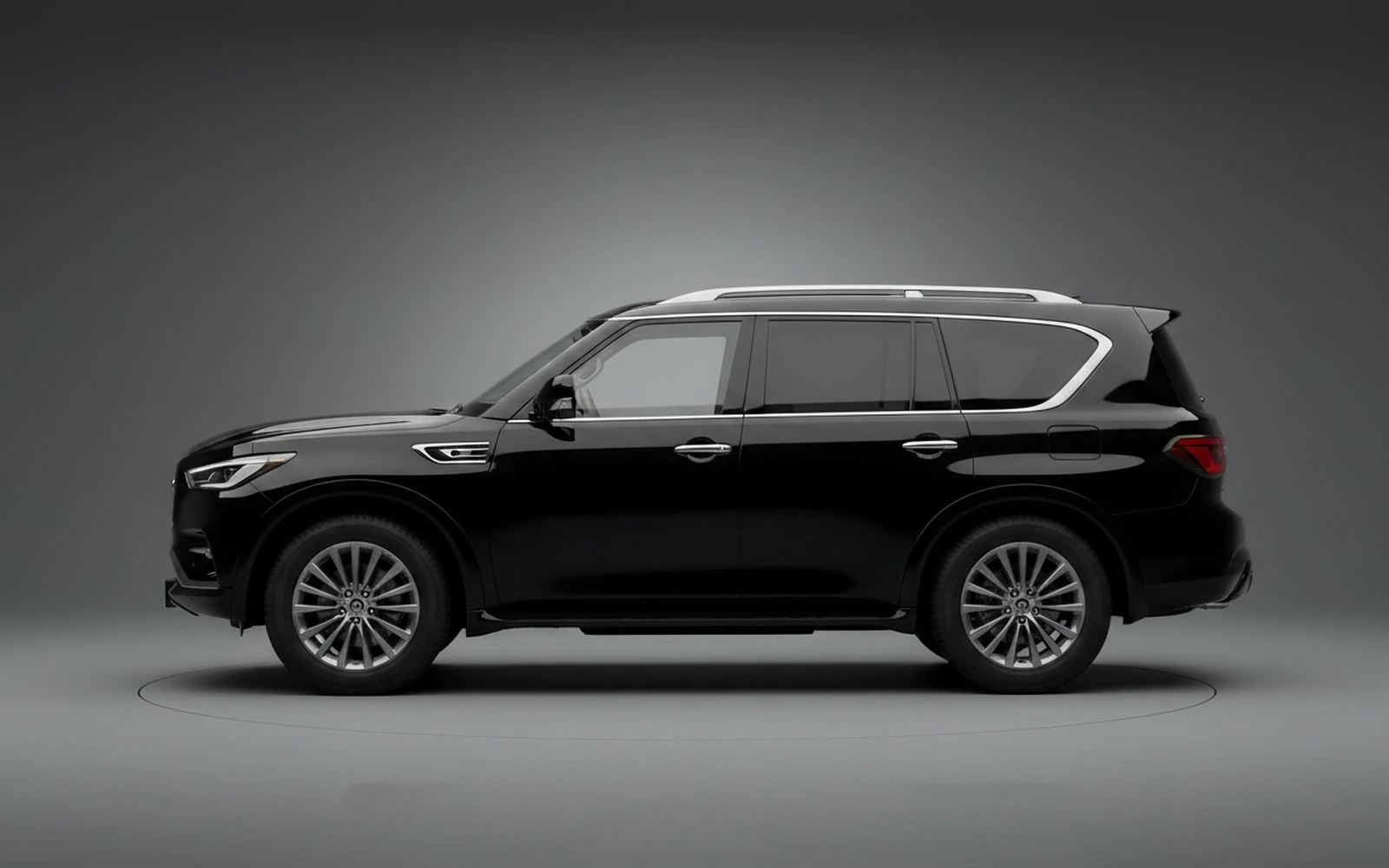 Infiniti QX80 Black 2025 — exterior rear view