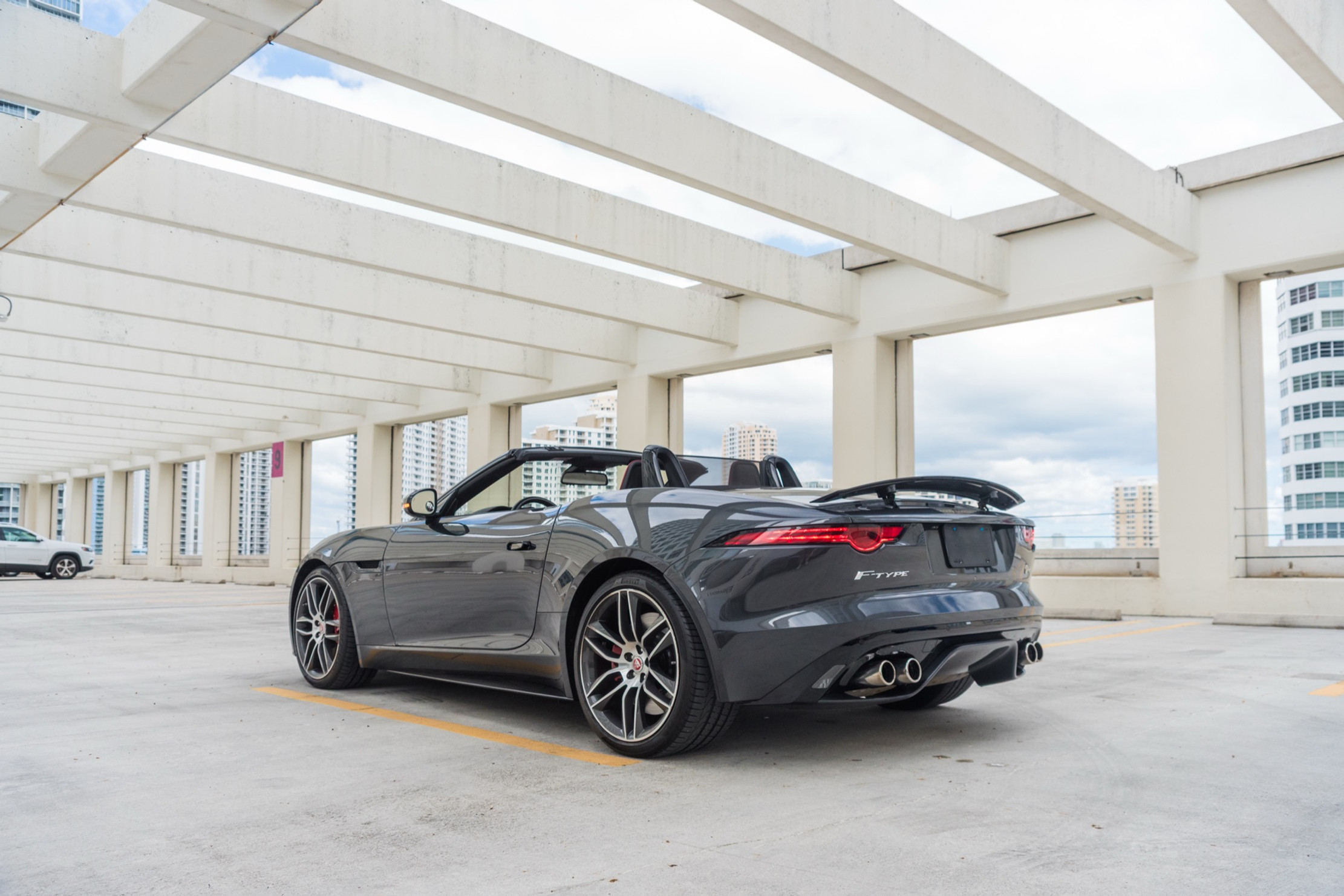 Jaguar F Type Red — exterior rear view
