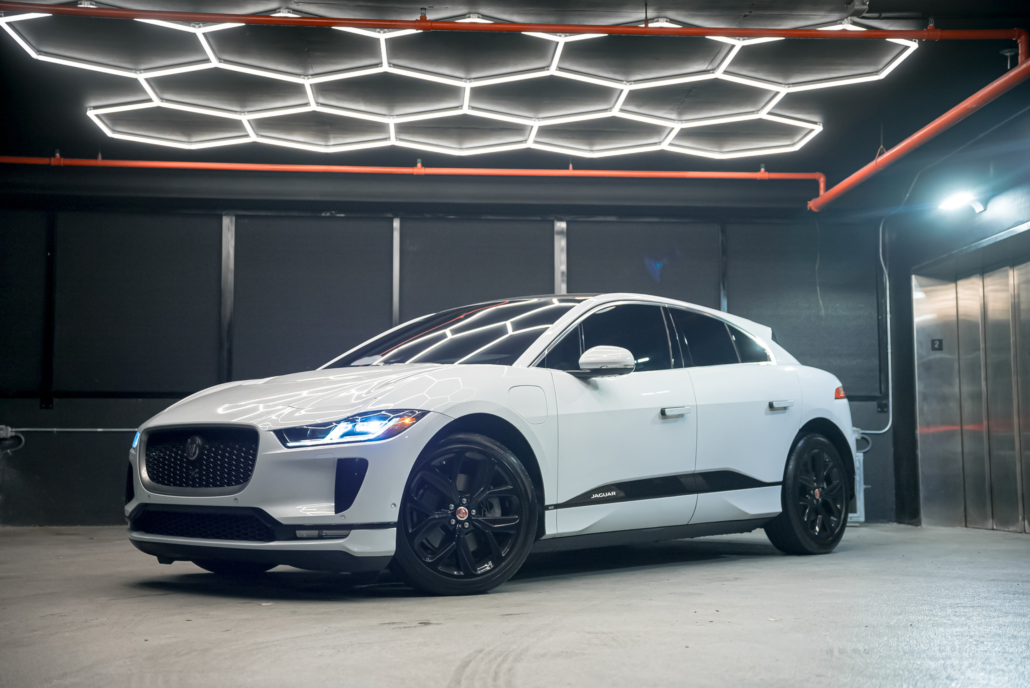Jaguar I Pace White 2019 for rent in Miami — exterior photo