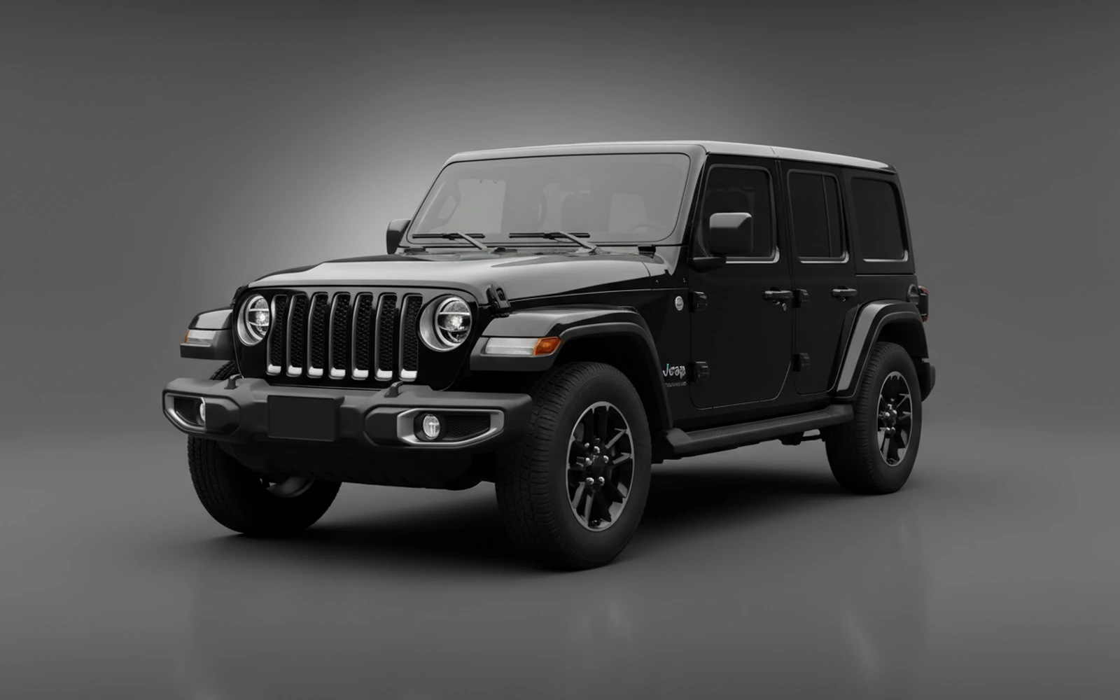 Jeep Wrangler Black 2025 for rent in Miami — exterior photo