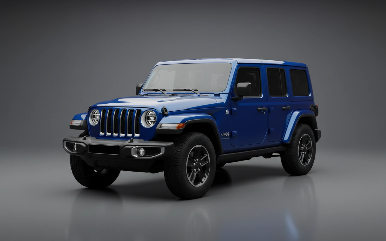 Jeep Wrangler Blue 2024 for rent in Miami — exterior photo