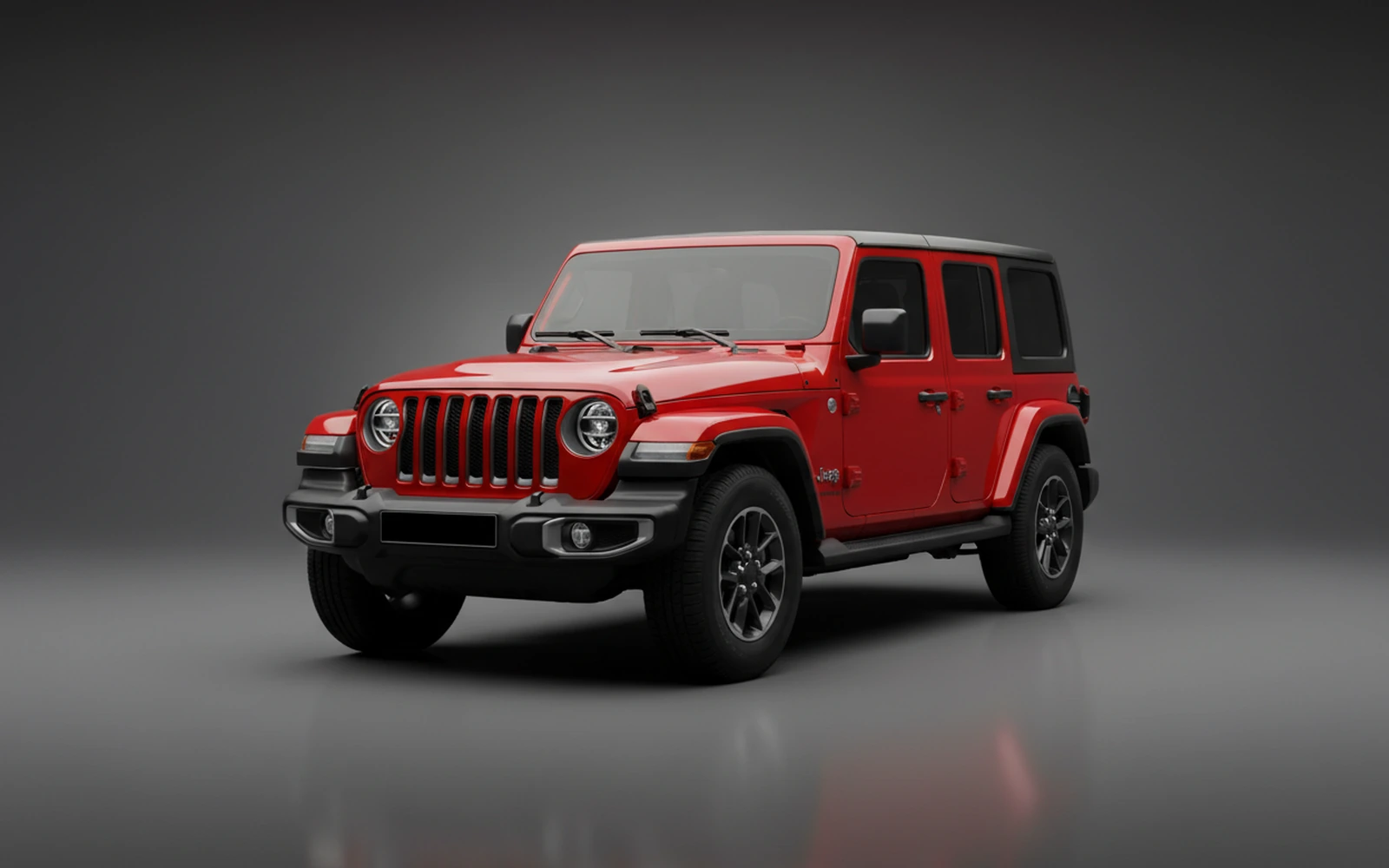Jeep Wrangler V6 Red 2022 for rent in Miami — exterior photo