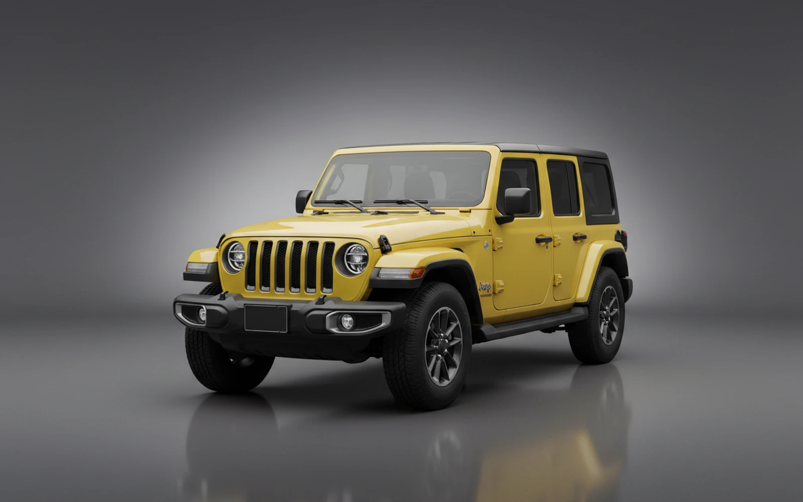 Jeep Wrangler Yellow 2023 for rent in Miami — exterior photo