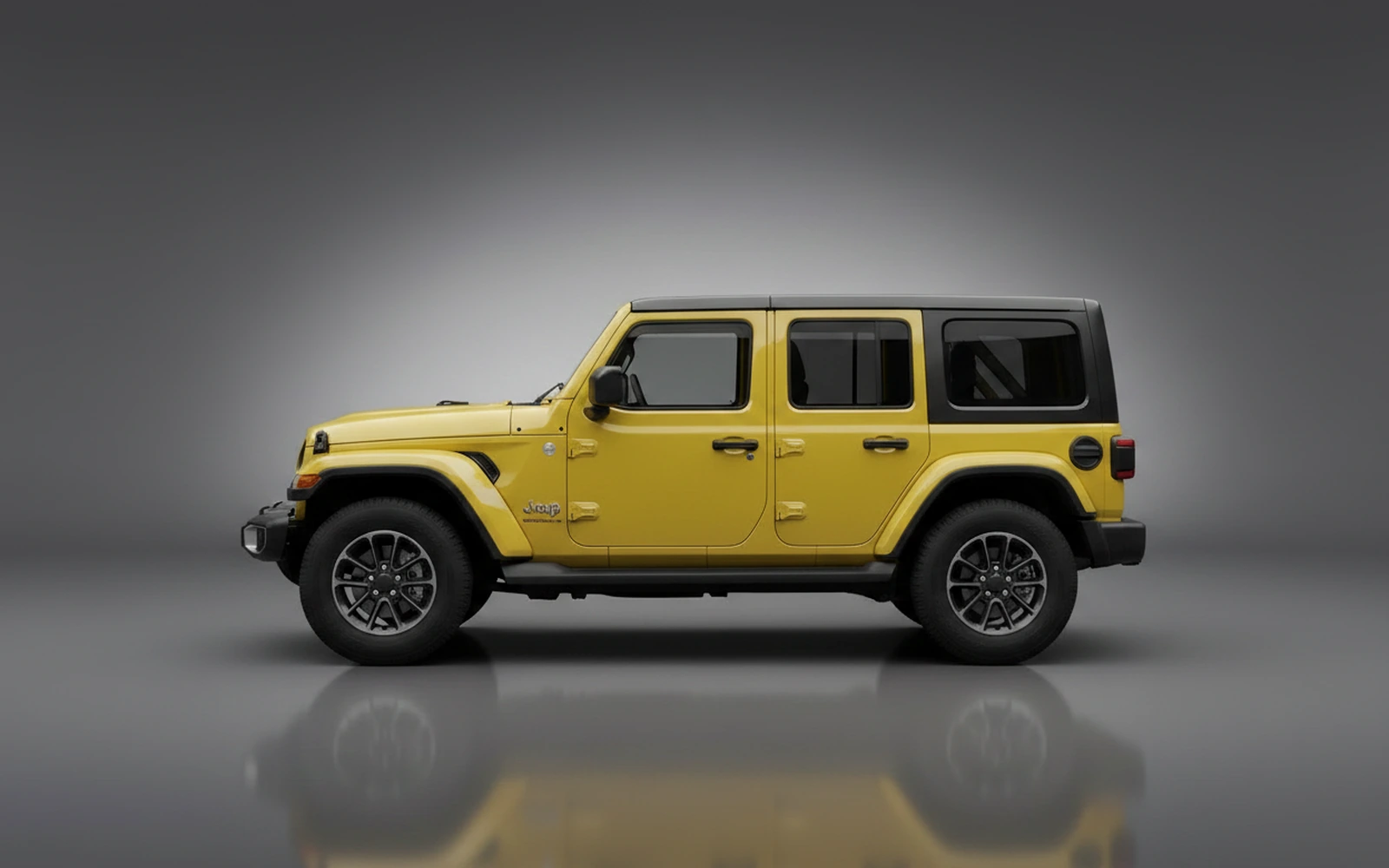 Jeep Wrangler Yellow 2023 — exterior rear view