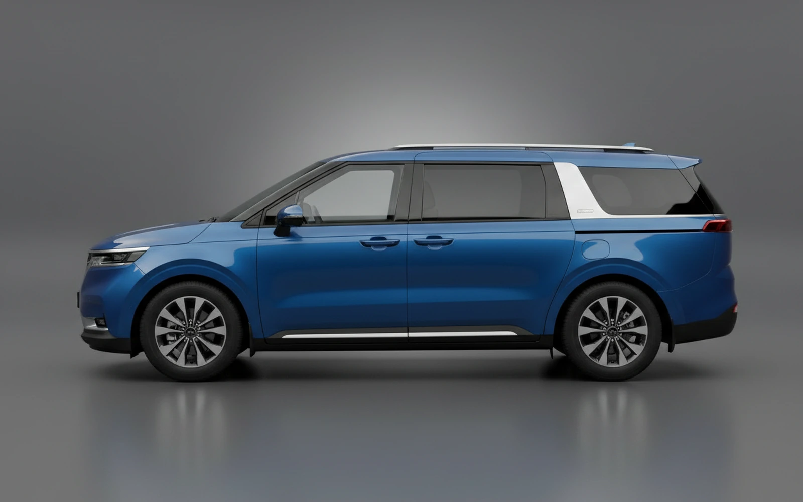 Kia Carnival Grey Blue Blue 2023 — exterior rear view