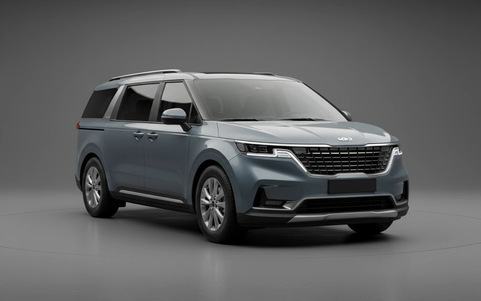 Kia Carnival Grey Blue Grey-blue 2023 for rent in Miami — exterior photo