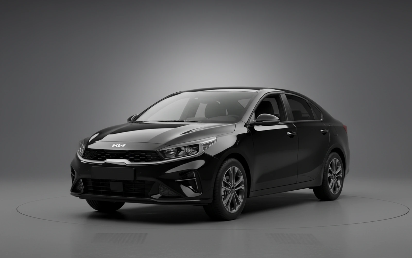 Kia K3 Negro 2025 for rent in Miami — exterior front view