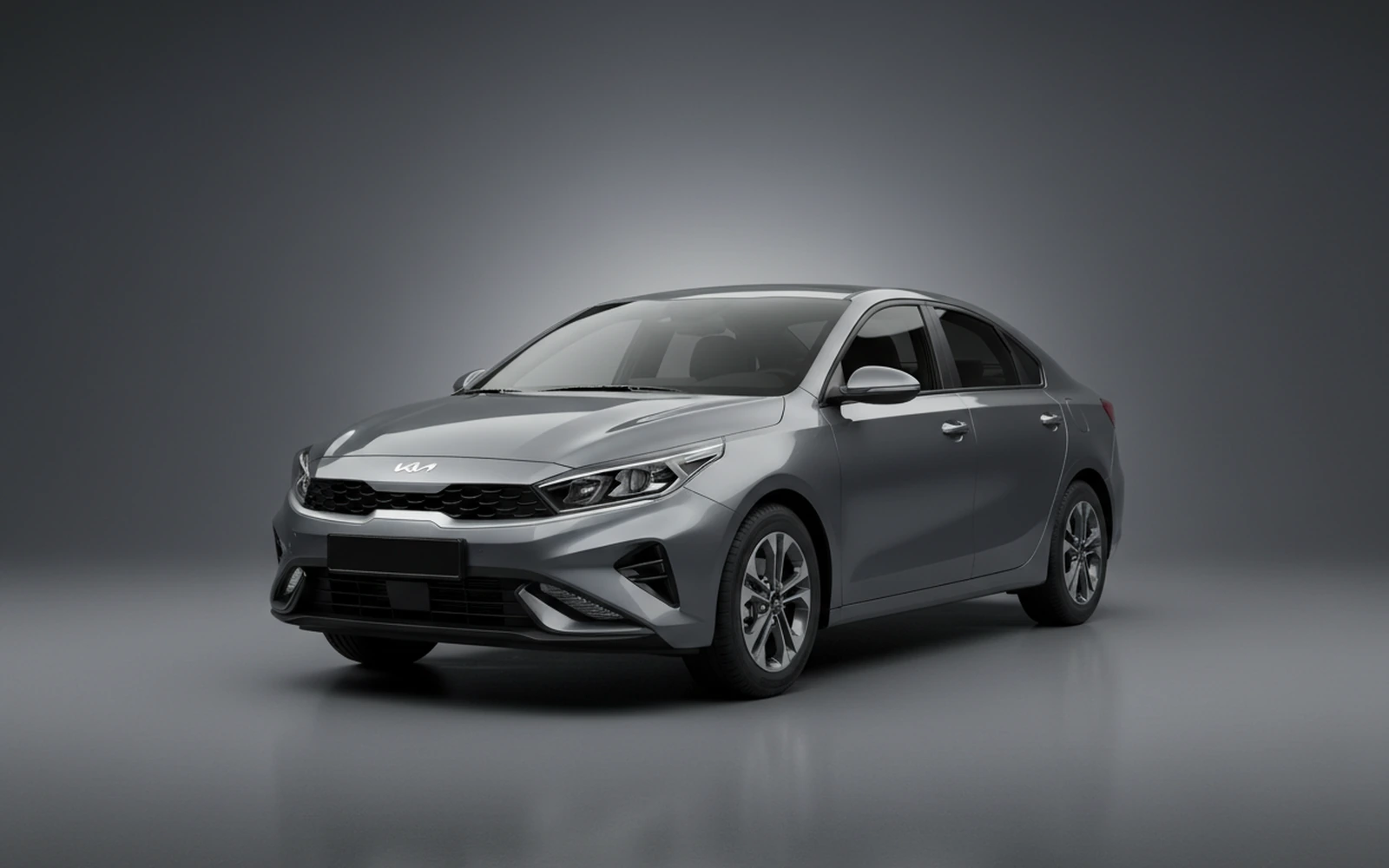 Kia K3 Gris 2025 for rent in Miami — exterior front view