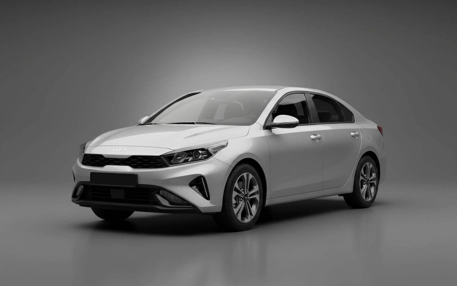 Kia K3 Silver 2025 for rent in Miami — exterior front view