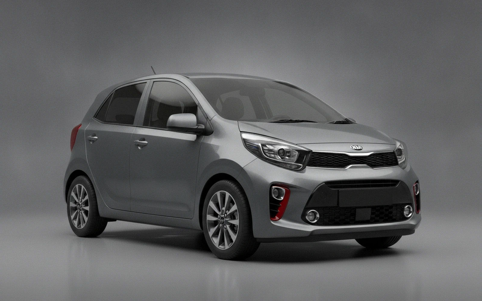 Kia Picanto Grey 2026 for rent in Miami — exterior photo
