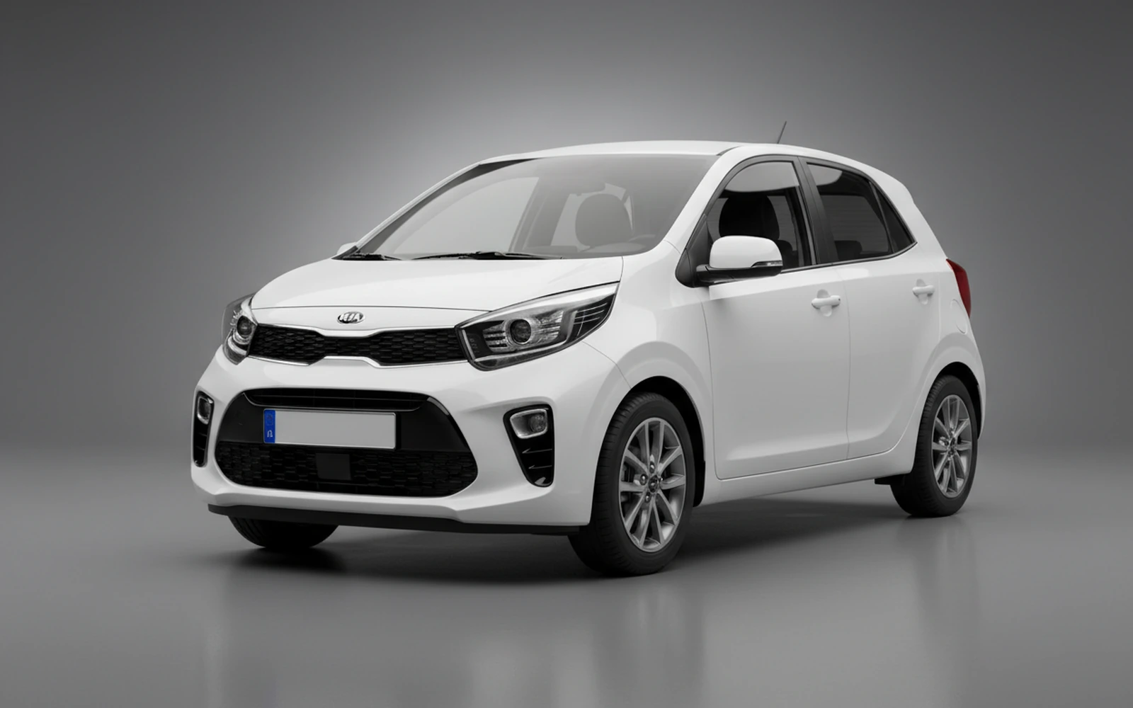 Kia Picanto White 2026 for rent in Miami — exterior photo