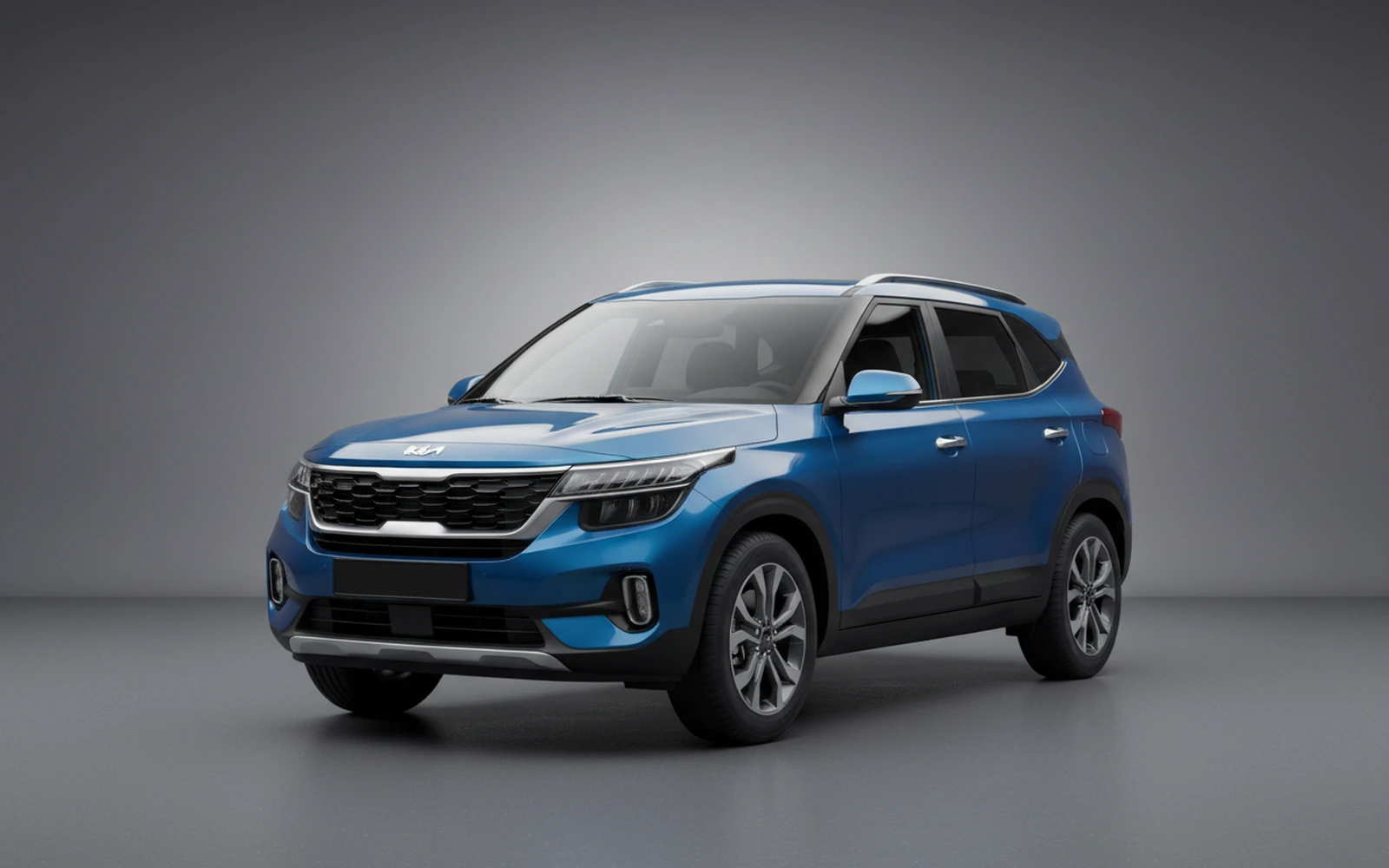 Kia Seltos Blue 2026 for rent in Miami — exterior photo