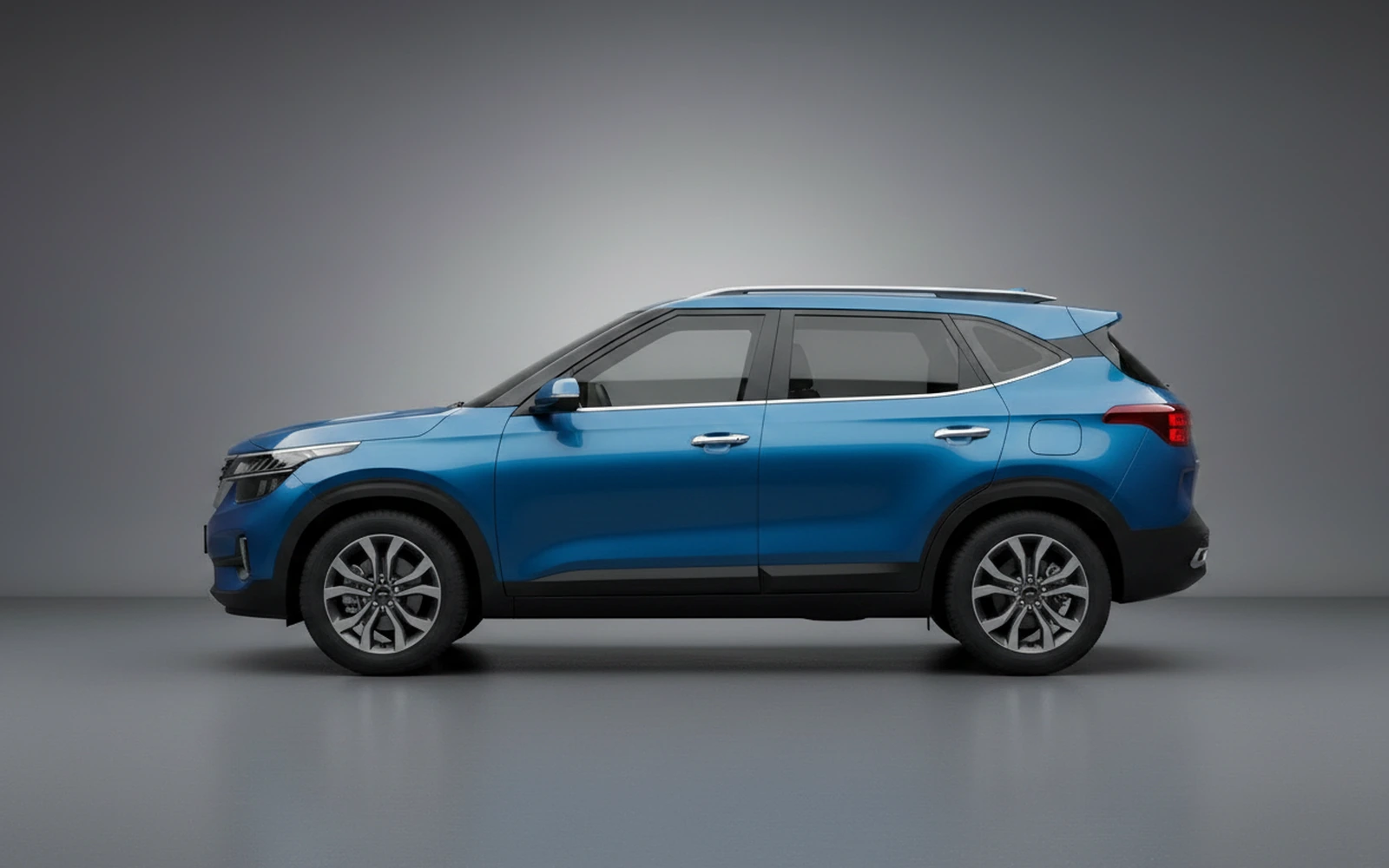 Kia Seltos Blue 2026 — exterior rear view