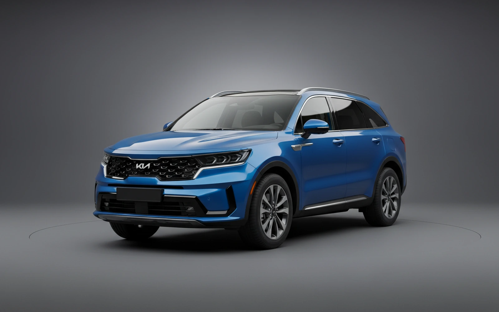 Kia Sorento Azul 2023 for rent in Miami — exterior front view