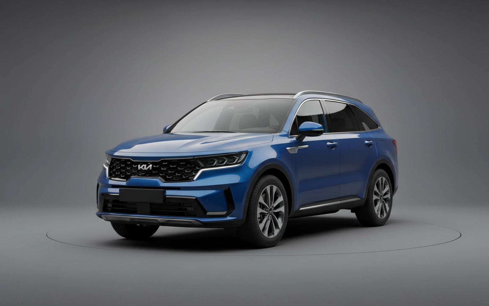 Kia Sorento Blue 2025 for rent in Miami — exterior front view